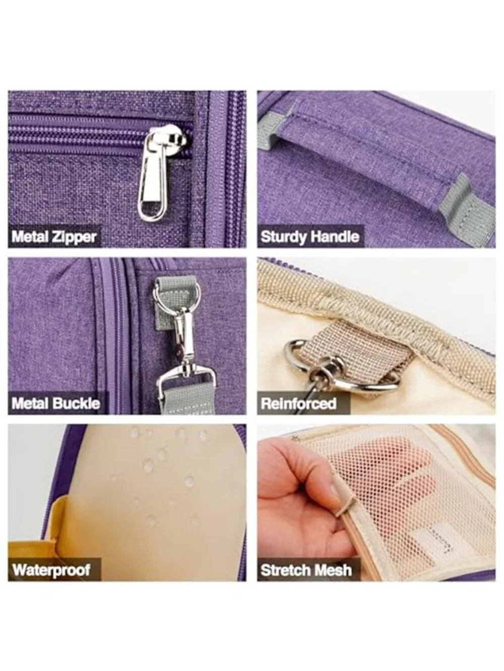 Travel Toiletry Bag Hanging Organizer Waterproof Cosmetic Makeup Bag Large Case